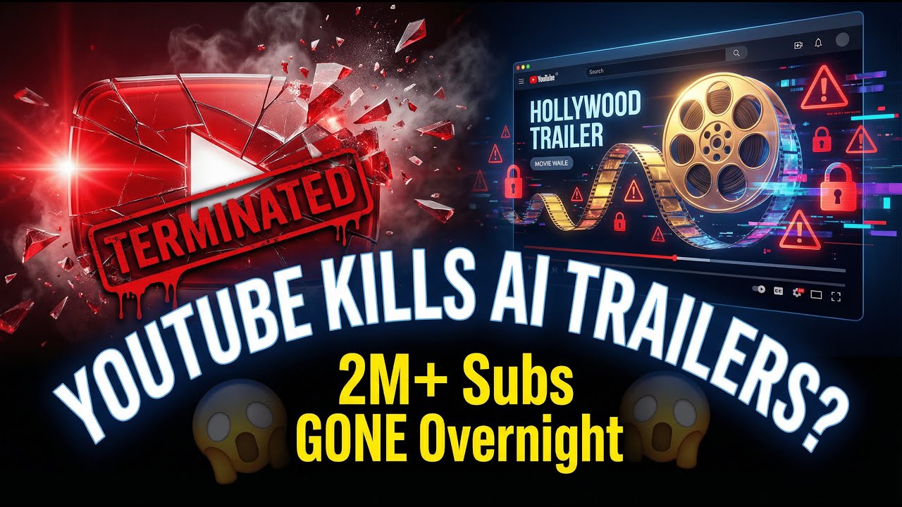 YouTube just BANNED 2M Subs AI Trailer Channels &ndash; What Creators MUST Know! #ai #aitrailer #1million