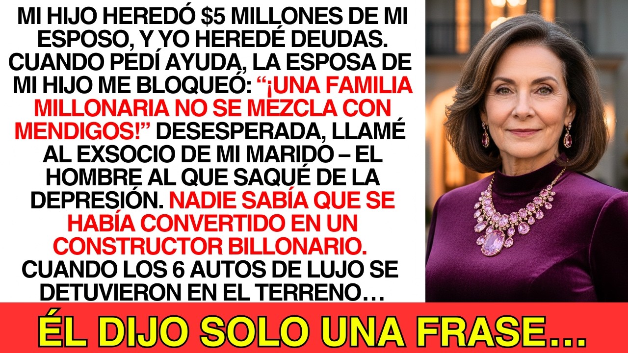 “‘¡Aquí No Entran Los Pobres!’, Se Burló Mi Nuera… Entonces Hice Una Llamada Y Llegaron 6 Autos”