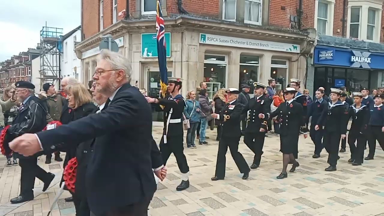 Littlehampton, West Sussex, UK Remembrance Sunday parade 12 November 2023