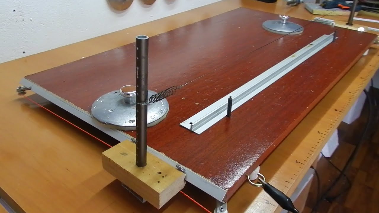 Mesa para cortar asa de isopor para aeromodelo