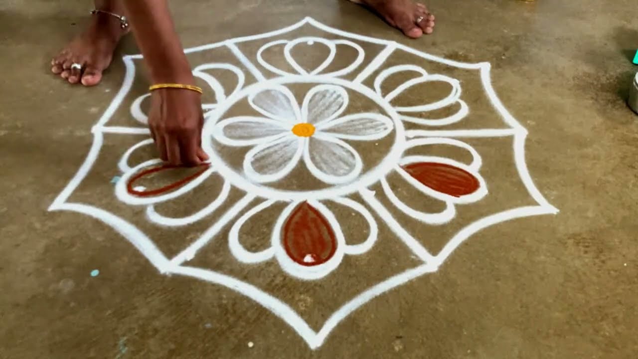 Easy padikolam designs| Simple muggulu designs| easy rangoli designs| Beginners kolam