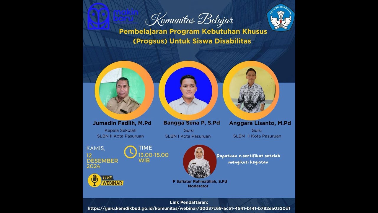 Pembelajaran Program Kebutuhan Khusus (Progsus) untuk Siswa Disabilitas