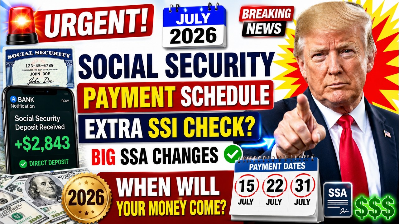 🚨 СРОЧНО! График выплат Social Security на июль 2026 года 💵 Дополнительный чек SSI? Разбор важных...