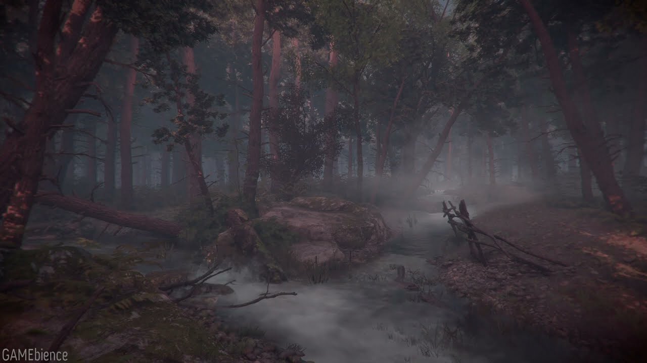 3 Hour - A Plague Tale: Innocence - Foggy Forest Stream Ambience