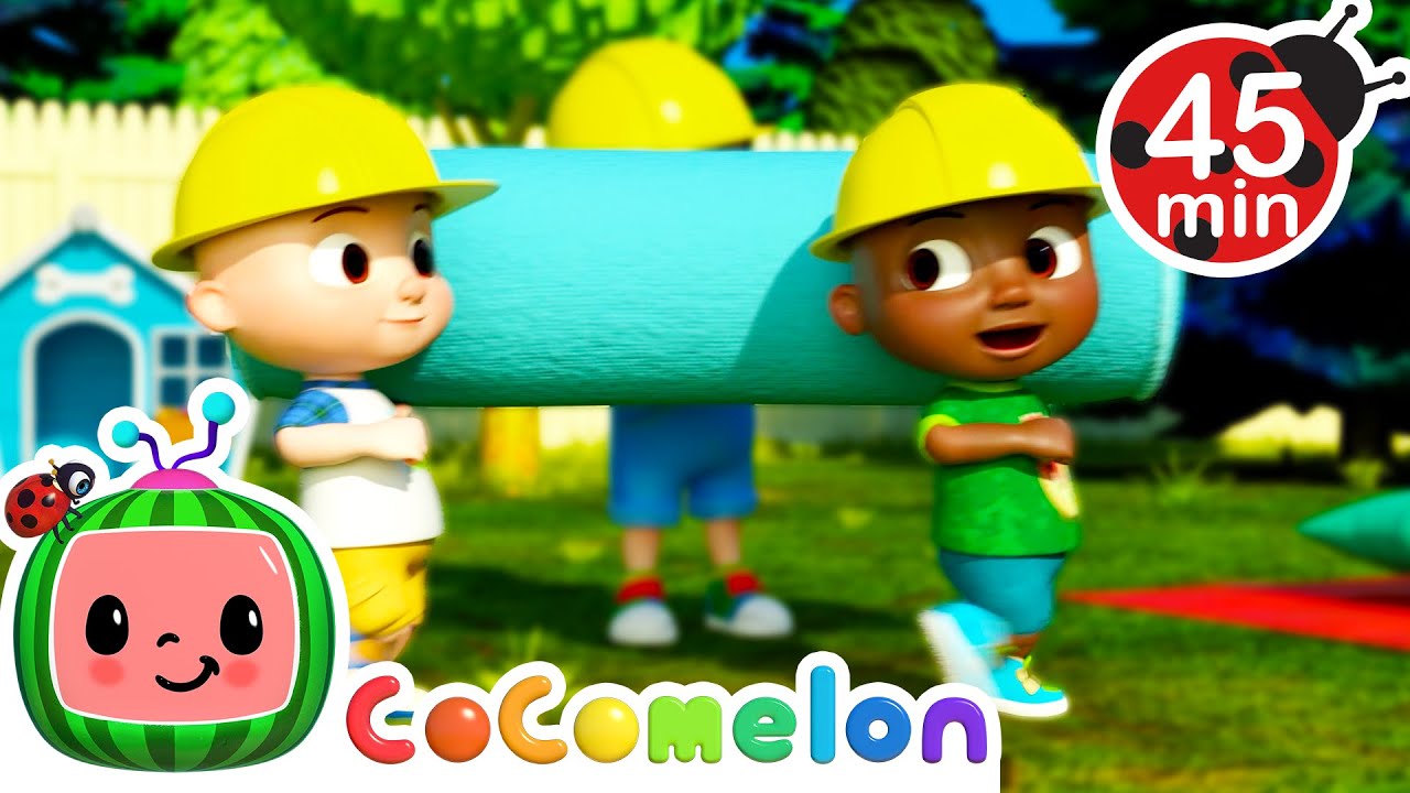 🏰 Let's Build a Pillow Fort + More🏡 | CoComelon | Moonbug Kids - Play Outside with Friends