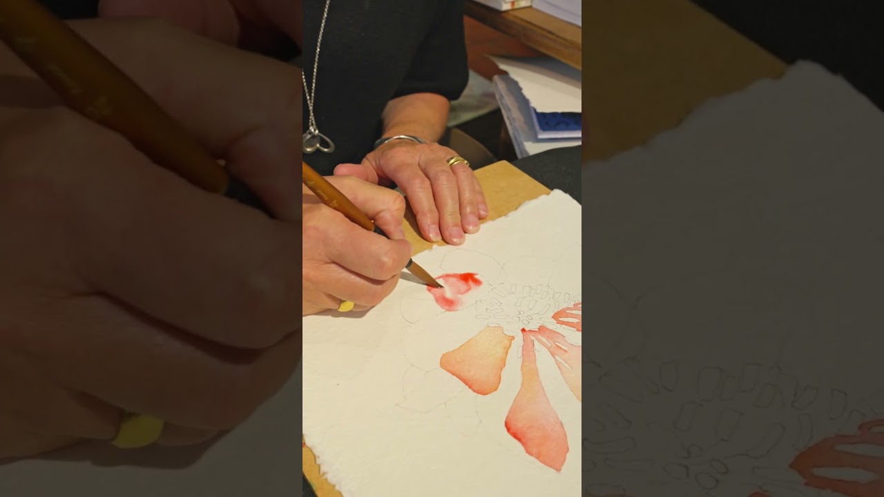 Botanical Watercolours at Kew Gardens with Julie Collins #watercolour #botanicalgarden #shorts