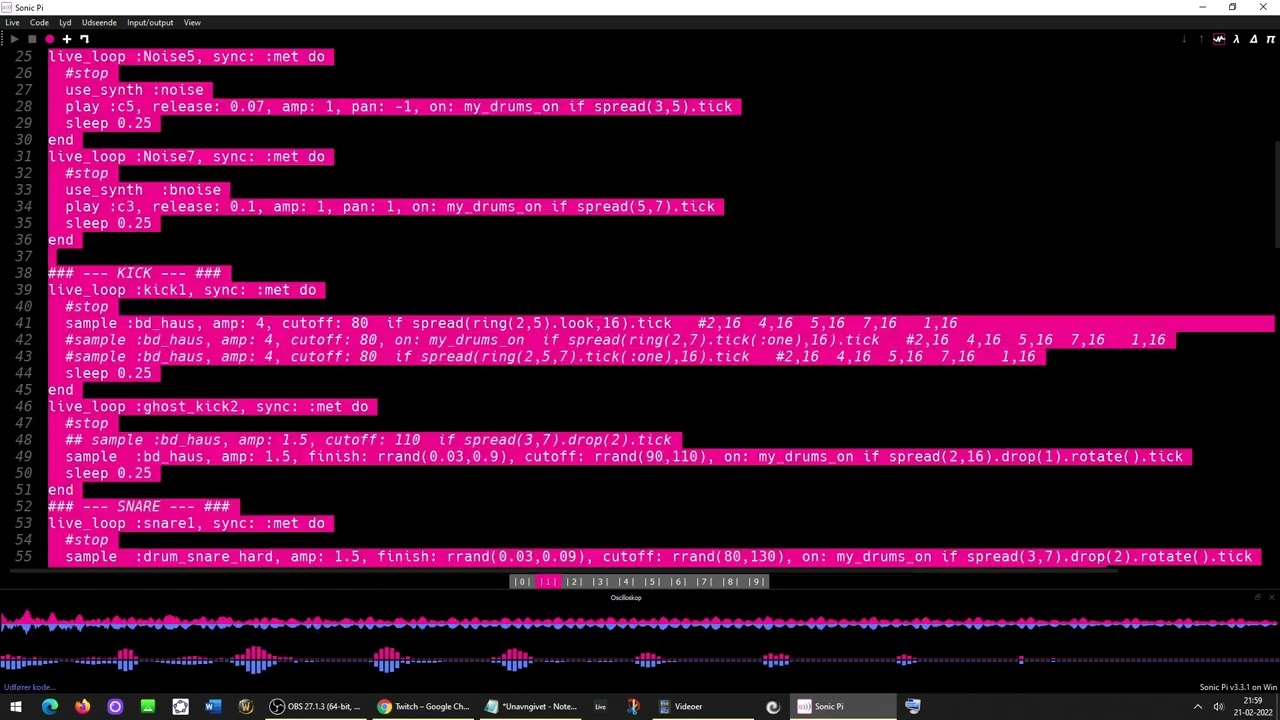 Sonic pi jam   inspired by Freeform Techno  Machine Jazz demo   Steevio version2