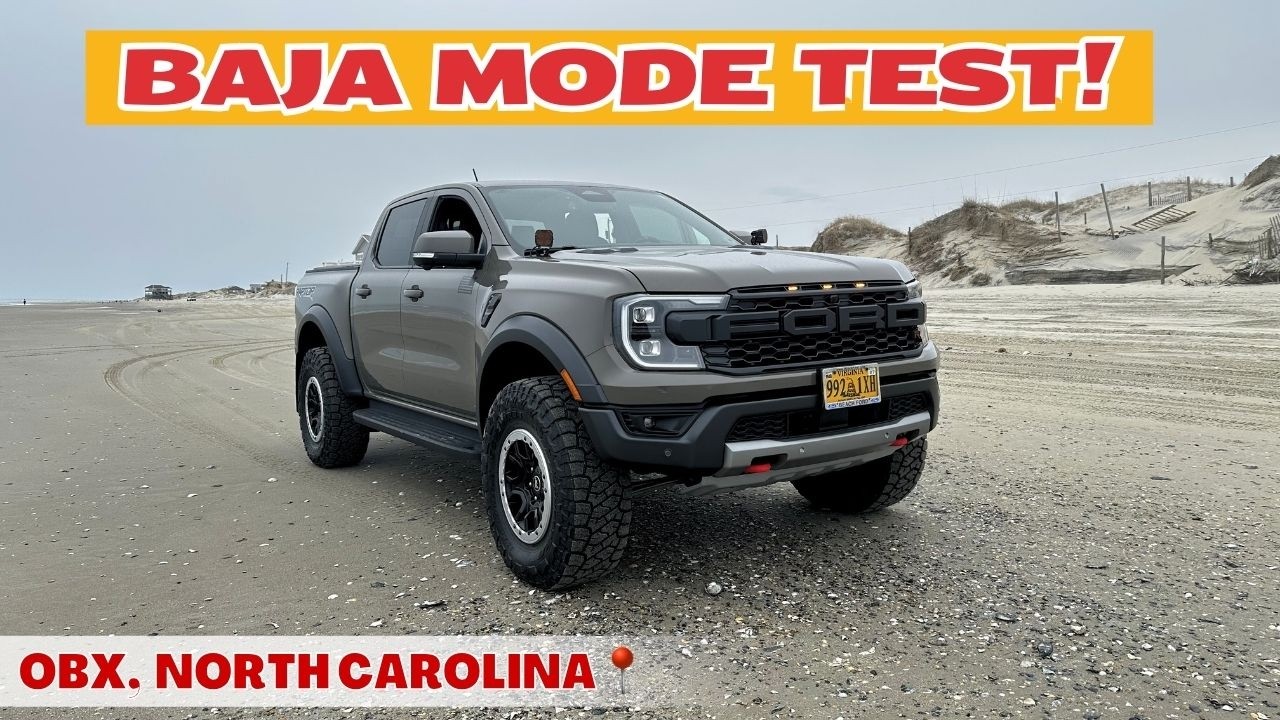 Тест внедорожных характеристик Ford Ranger Raptor на песке | Режим Baja