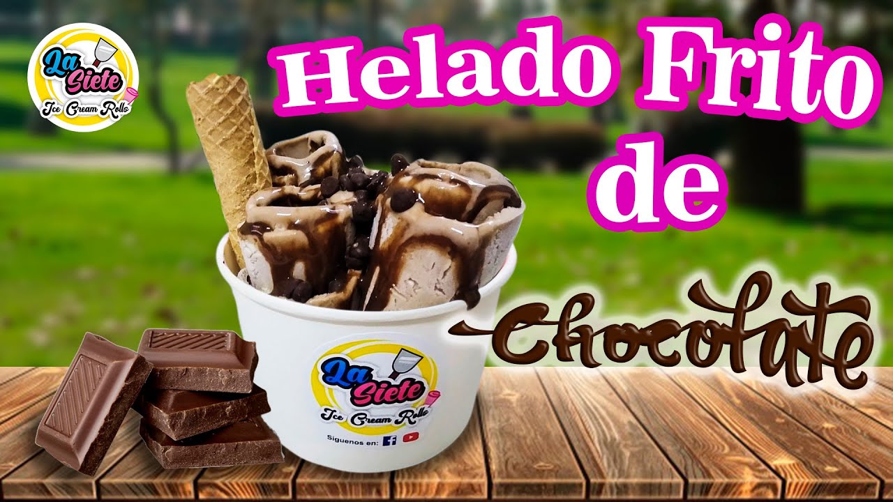Helado frito de chocolate  - Ice Cream Rolls 😋🍫🍨