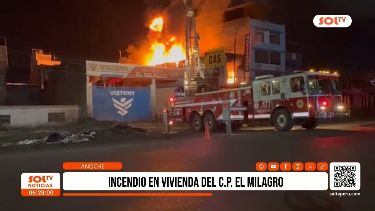Trujillo: incendio en vivienda del C.P. El Milagro