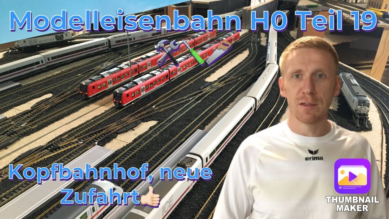 Modelleisenbahn Teil 19, neue Zufahrt zum Kopfbahnhof 😊
