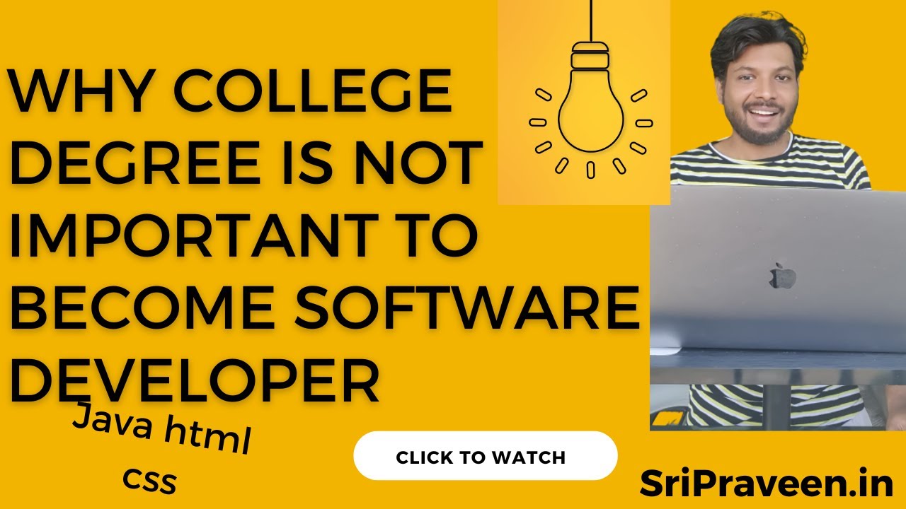 Why College degree is not need to become software developer #college  #computer_programming