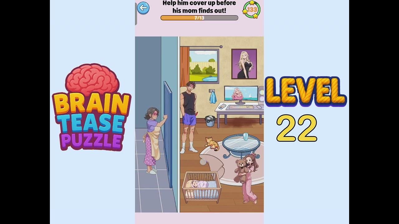 Brain tease puzzle level 22 Walkthrough Solution
