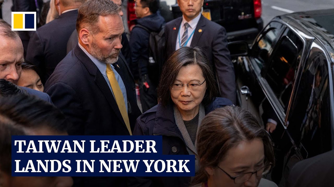 Taiwanese President Tsai Ing-wen arrives in New York on sensitive US stopover