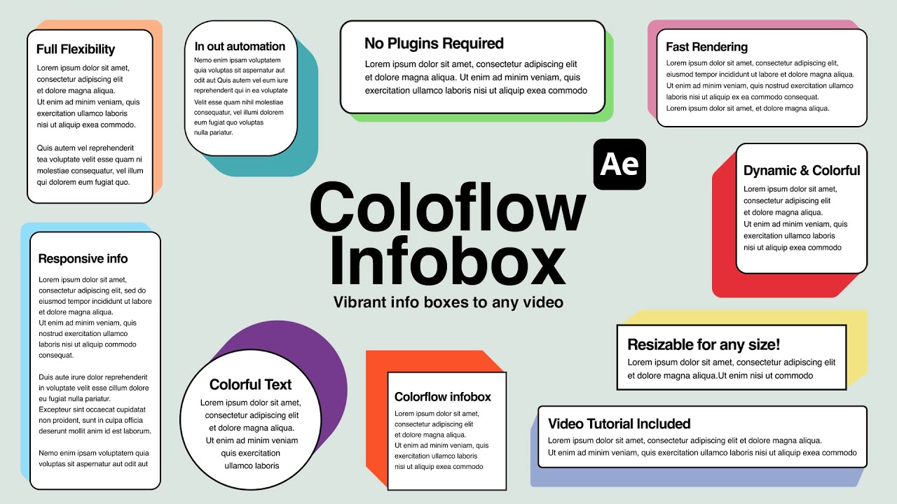 ColorFlow Infobox &ndash; Dynamic Text Boxes & Lower Thirds - After Effects  Tutorial