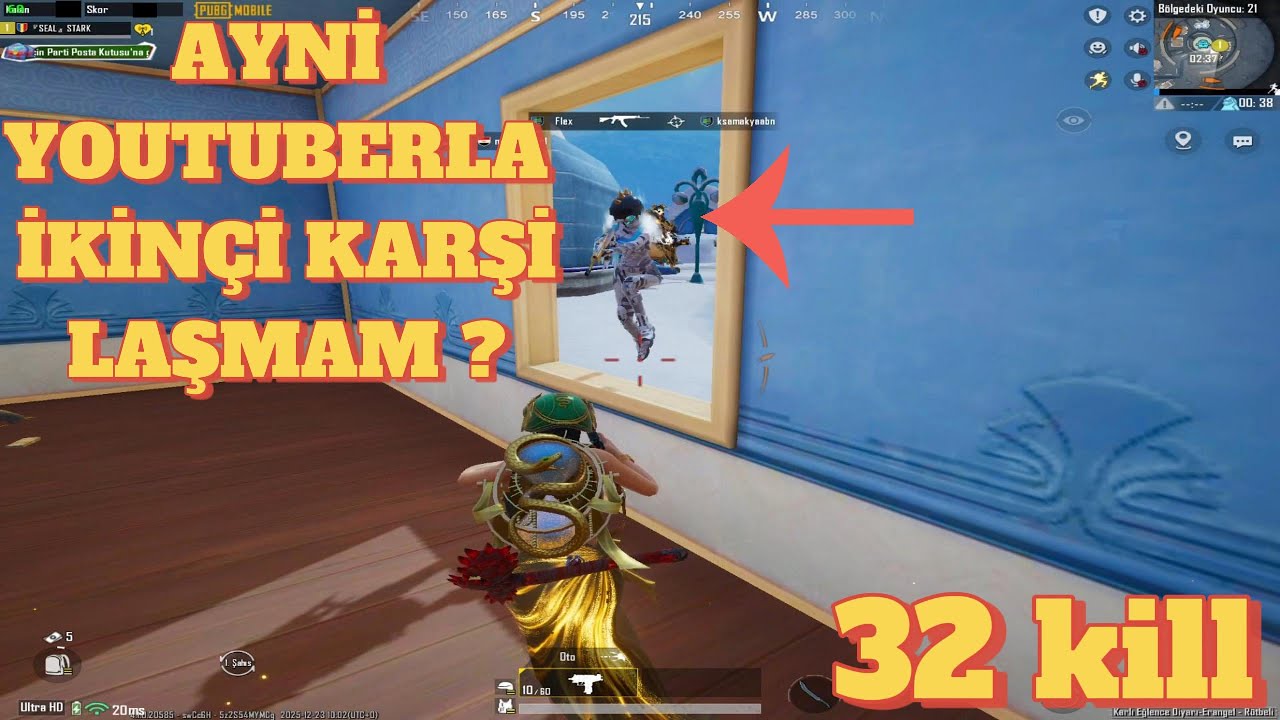 AYNİ YOUTUBERLA İKİN&Ccedil;İ KARŞİLAŞMAM !! EFSANE MA&Ccedil; SOLO VS SQUAD (STARK GAME ) PUBG MOBİLE