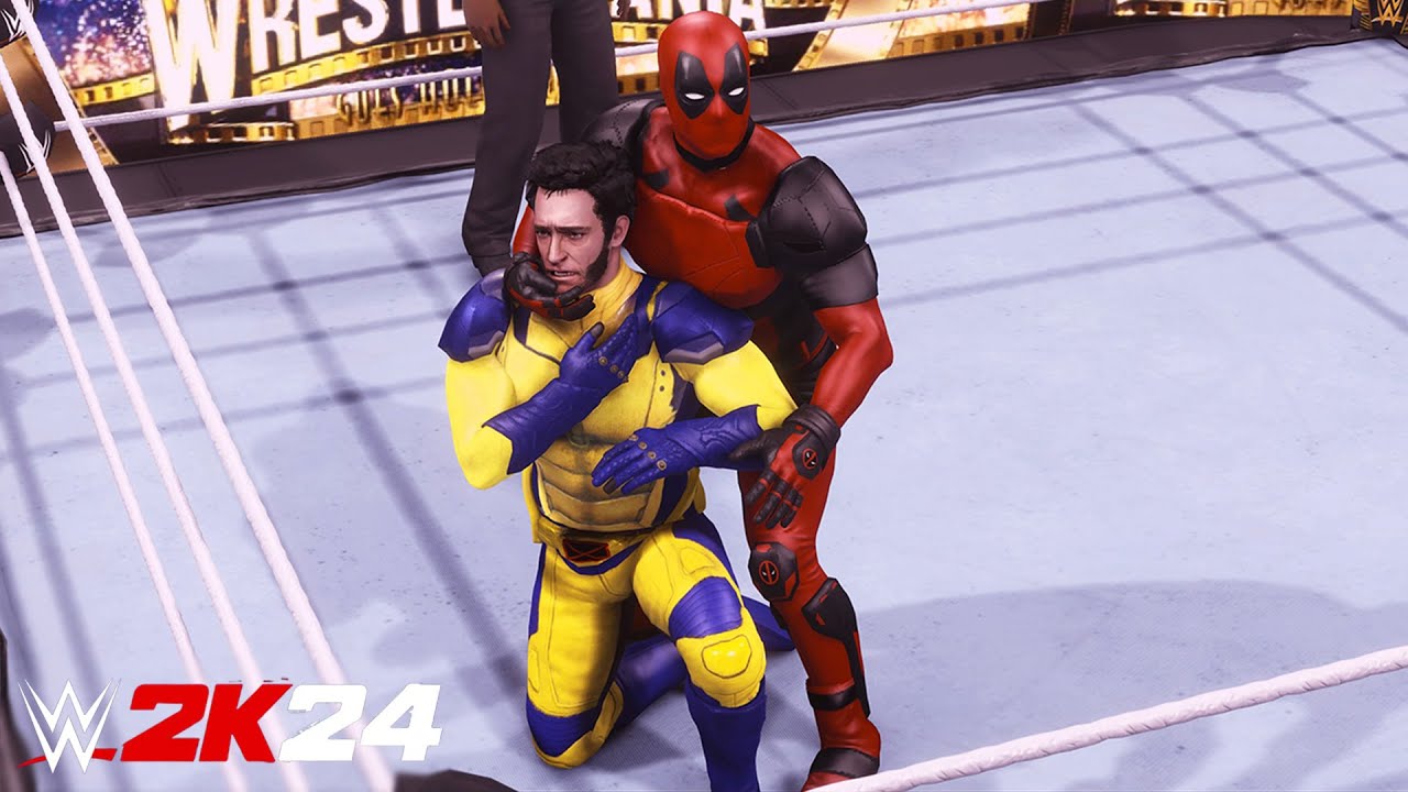Дэдпул против Росомахи | Матч без правил — WWE 2K24 — PS5 [4K 60FPS]