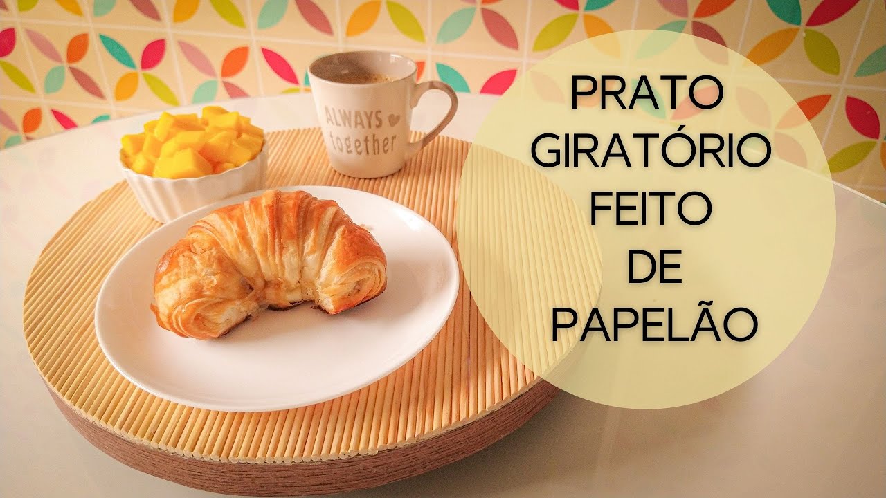 Prato Giratório Feito Com Papelão | Reciclagem