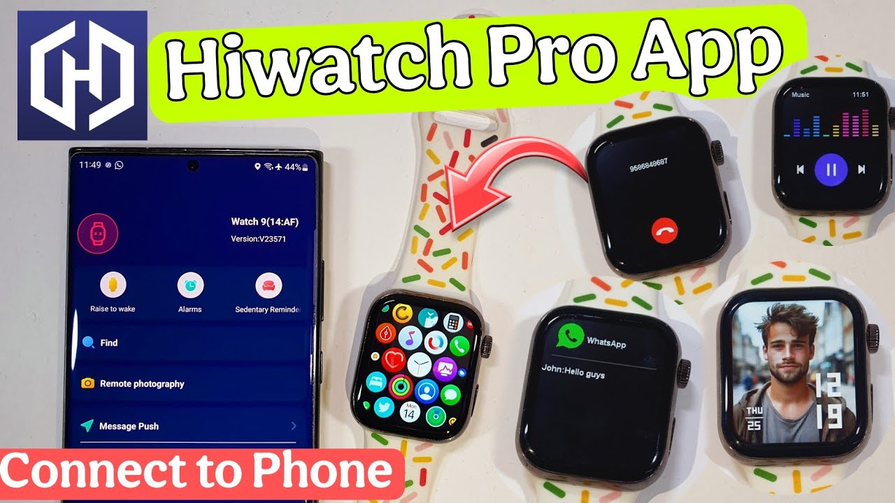 Hiwatch pro smartwarch connect to phone | hiwatch pro app | how to use hiwatch pro app with watch