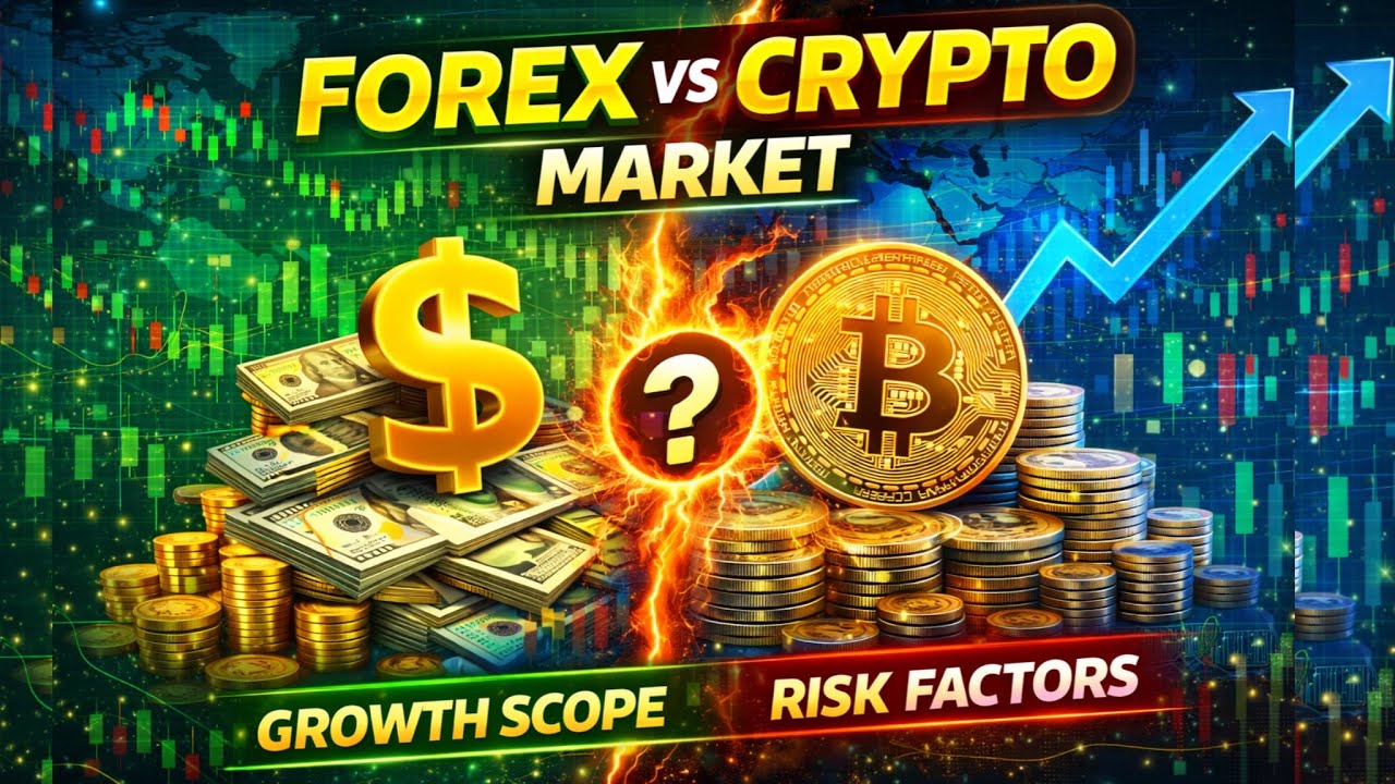 Forex vs Crypto Trading: Growth Scope in 2026 ? Risk Factors Explained #ForexMarket #CryptoMarket