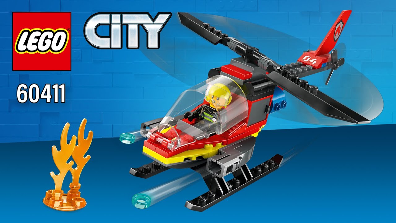 Пожарный спасательный вертолёт LEGO City (60411) [85 деталей] Пошаговые инструкции по сборке @Top...