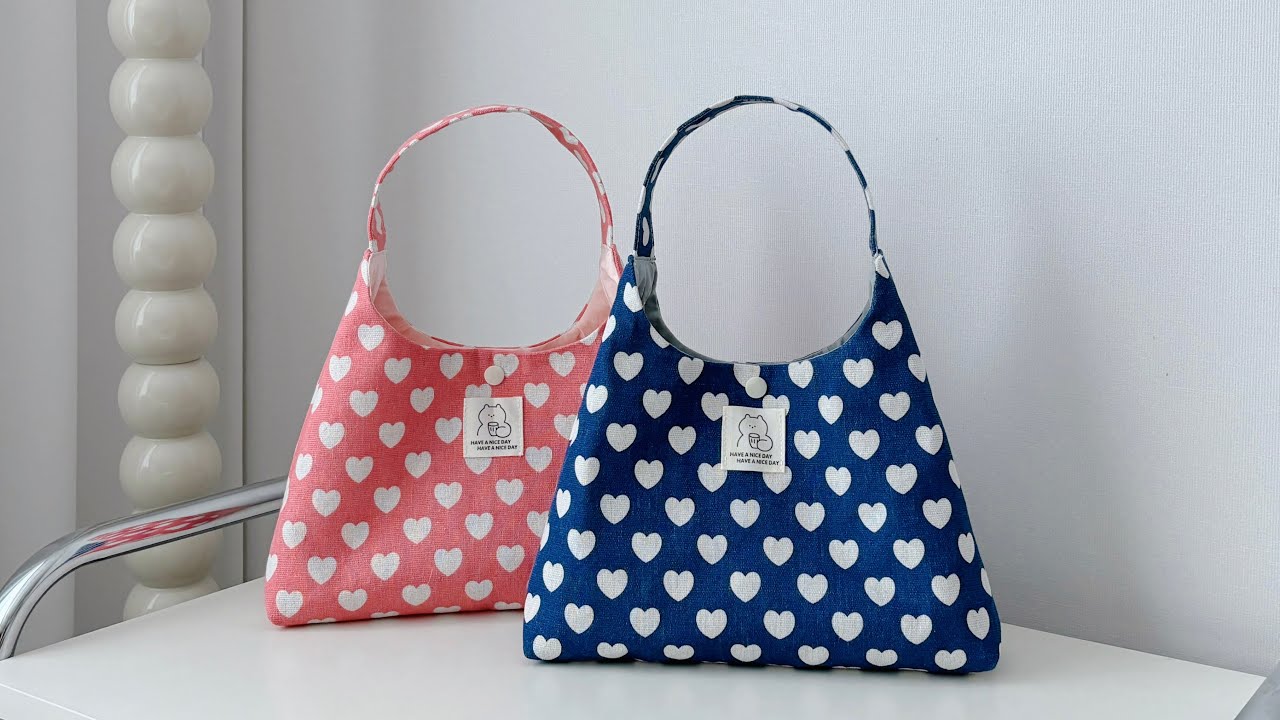 Easy Handbag DIY Tutorial / diy / Easy Sewing / 미싱으로 가방 만들기 / 쉽고 예쁜 핸드백 만들기
