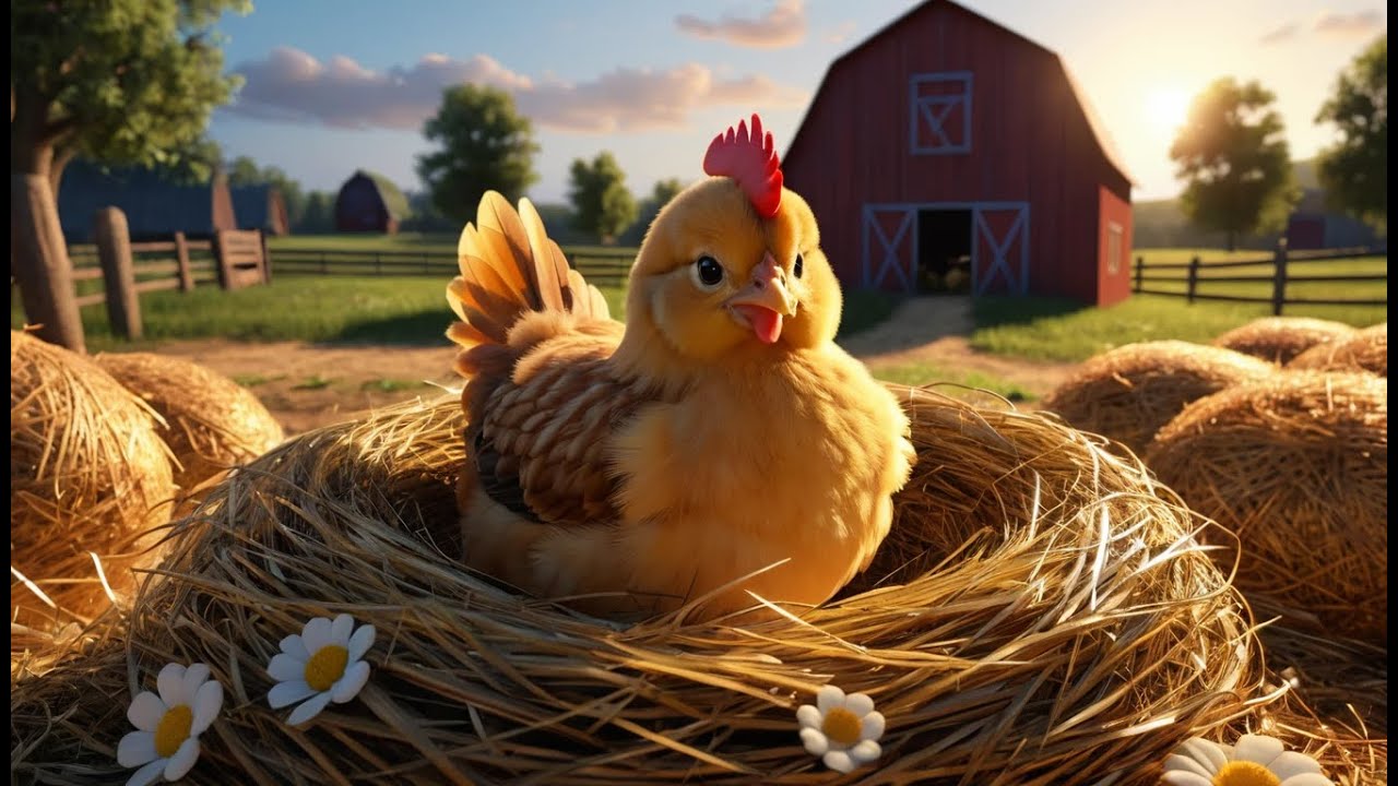 Five Little Chickens in the Barn | Fun Chicken Counting Song for Kids | Barnyard Rhyme