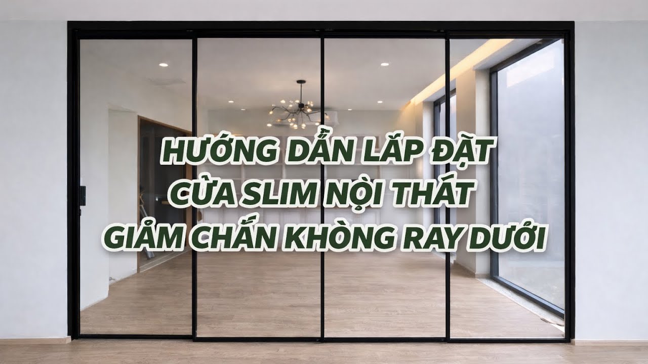 Hướng dẫn lắp đặt cửa slim nội thất không ray dưới | Nhôm Kính Sài Gòn