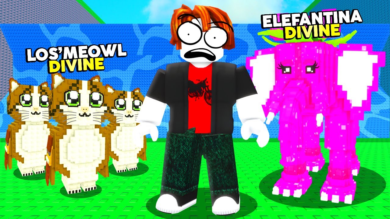 🦉🌊 LOS MEOWL, STRAWBERINA ELEPHANTINA COM ROBUX INFINITO NO TSUNAMI DE LUCKY BLOCK 😱🔥