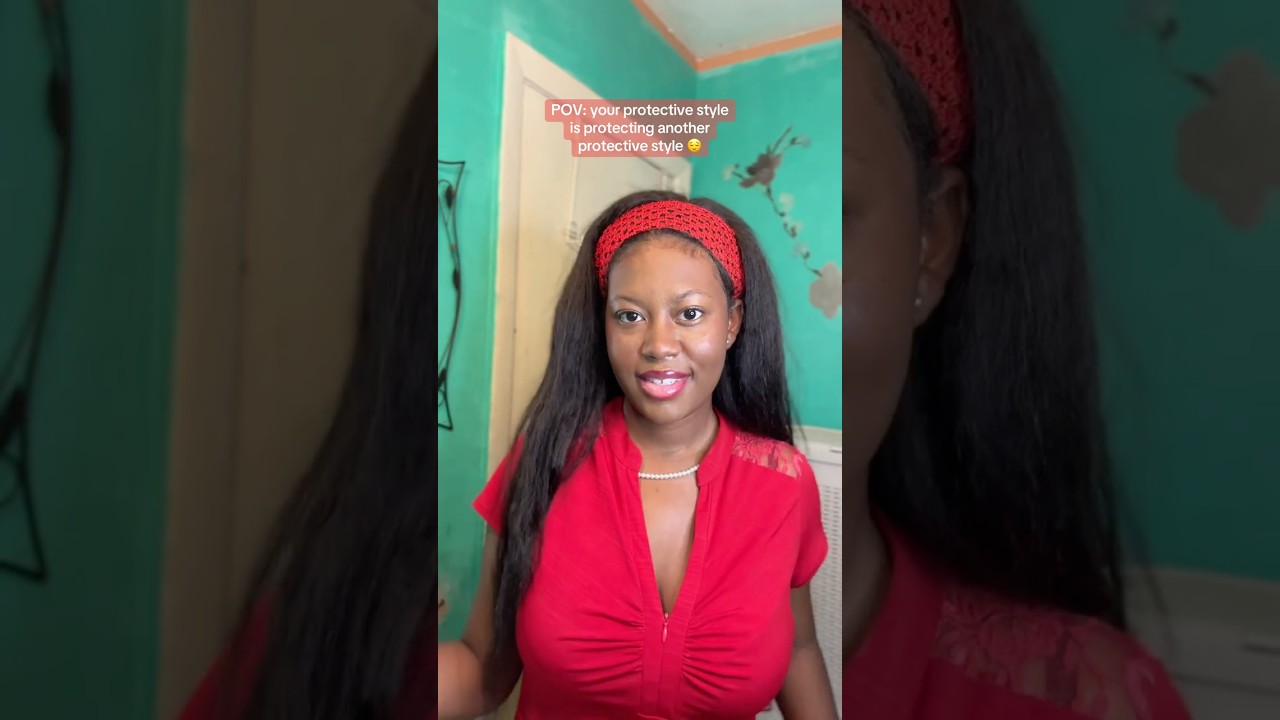 a protective style on another protective style 😂💜 