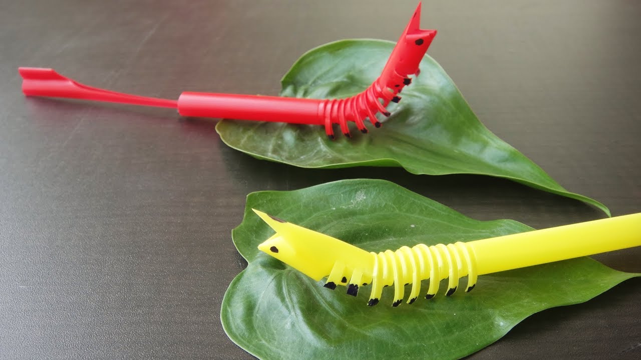 How to make beautiful caterpillar from straws