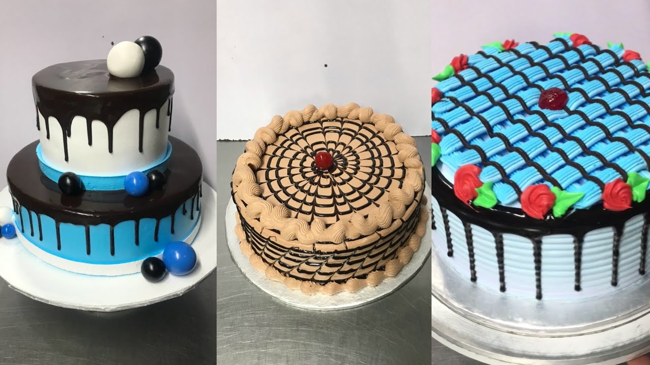 How To Make Chocolate Cream Cake Design Happy Birthday Cake Ideas Anniversary Cake Design