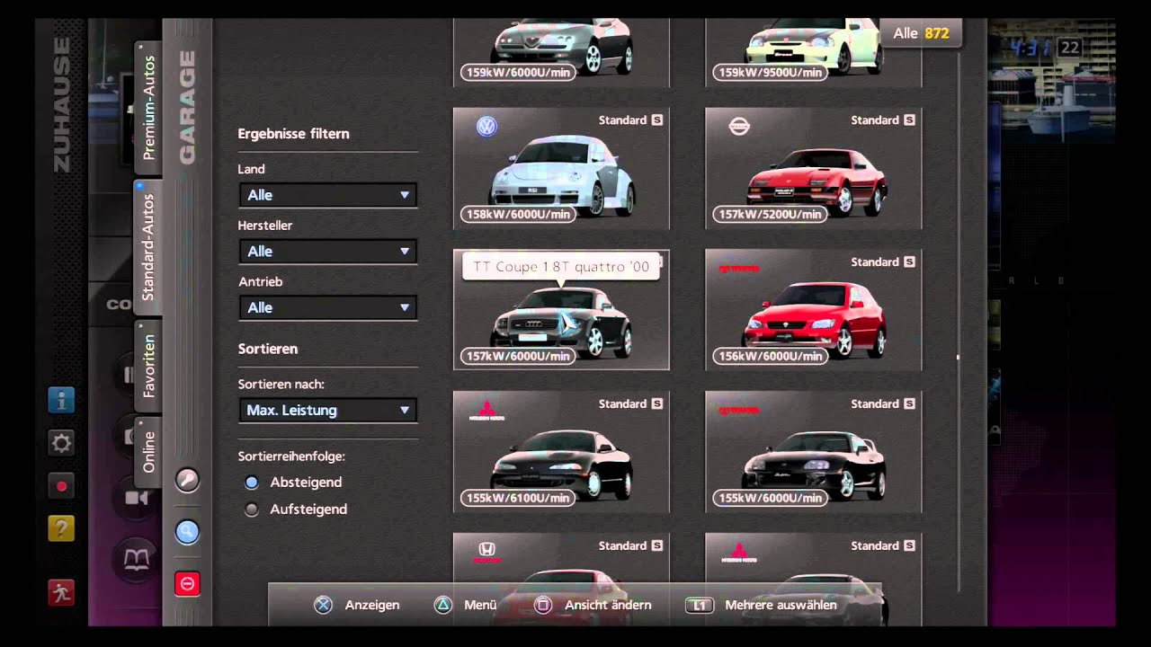 Gran Turismo 5 Standard Car List