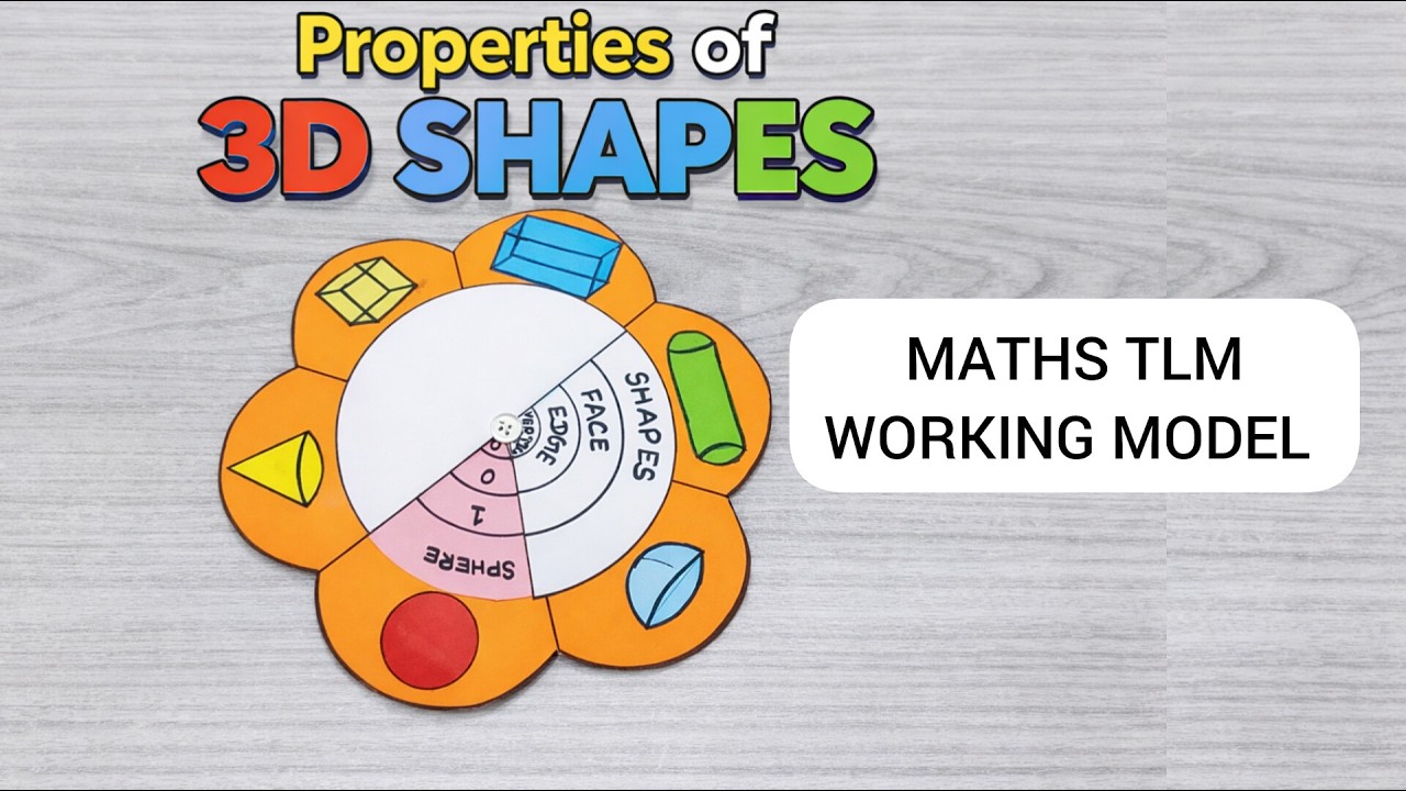 3D Shapes Working Model for School Project | Properties of 3D Shapes | Maths TLM