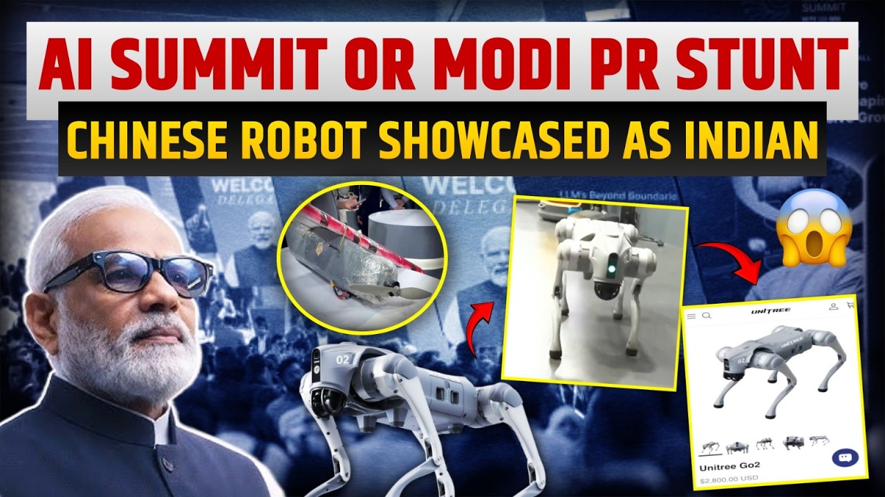 Chinese Robot at India’s AI Summit | World Laughing at Modi Govt