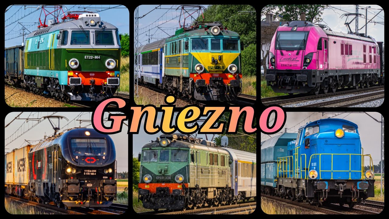 Pociągi pasażerskie i towarowe w Gnieźnie
