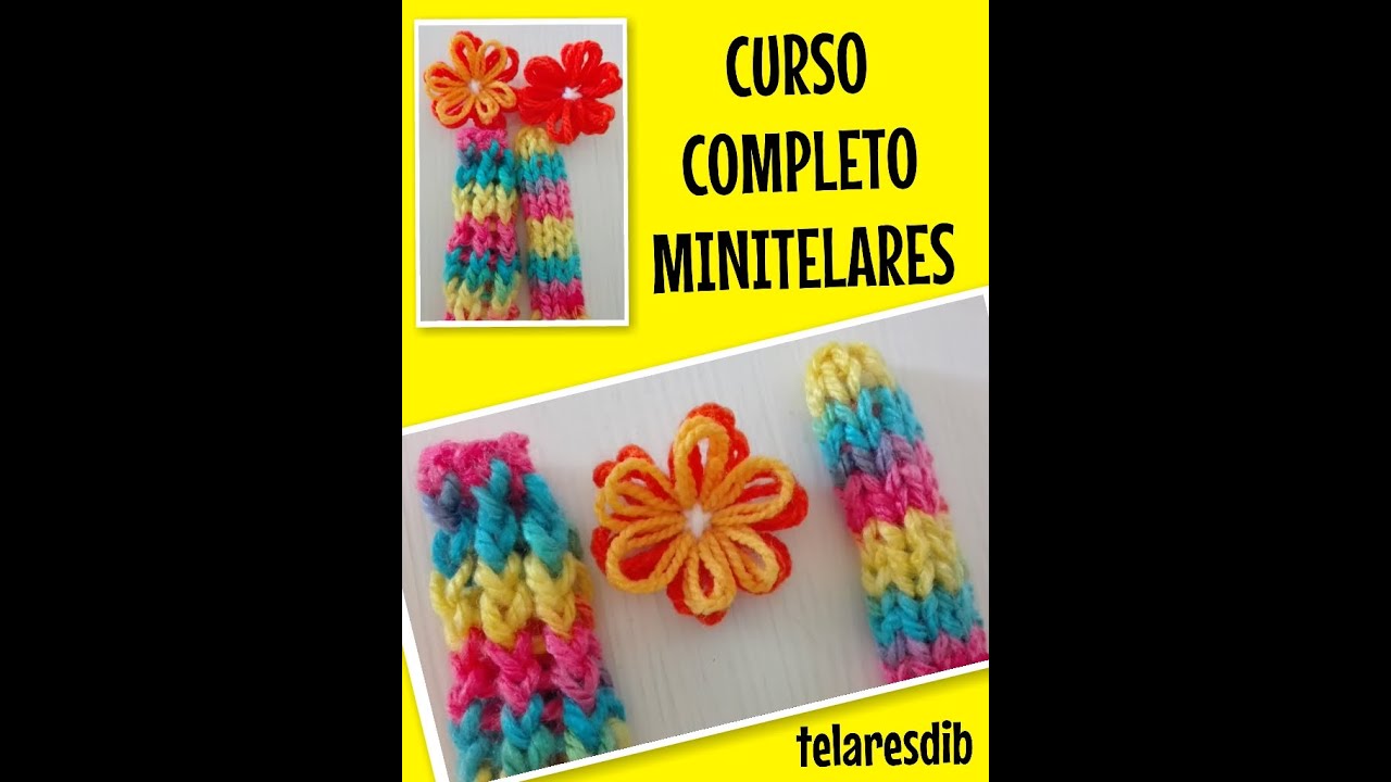 CURSO MINITELARES PASO A PASO. Aprende a hacer flores y cordones con minitelar circular dib!!