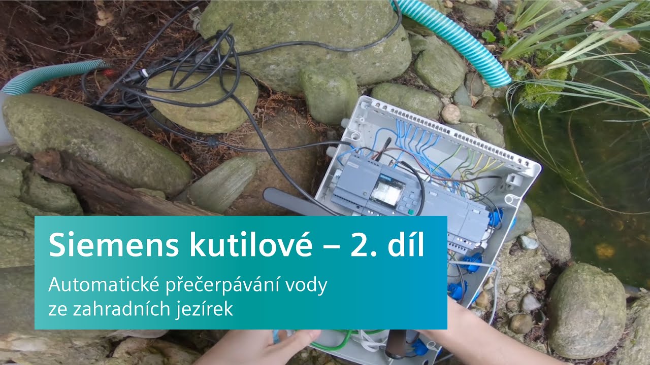 Siemens kutilové – Automatické přečerpávání vody z jezírek