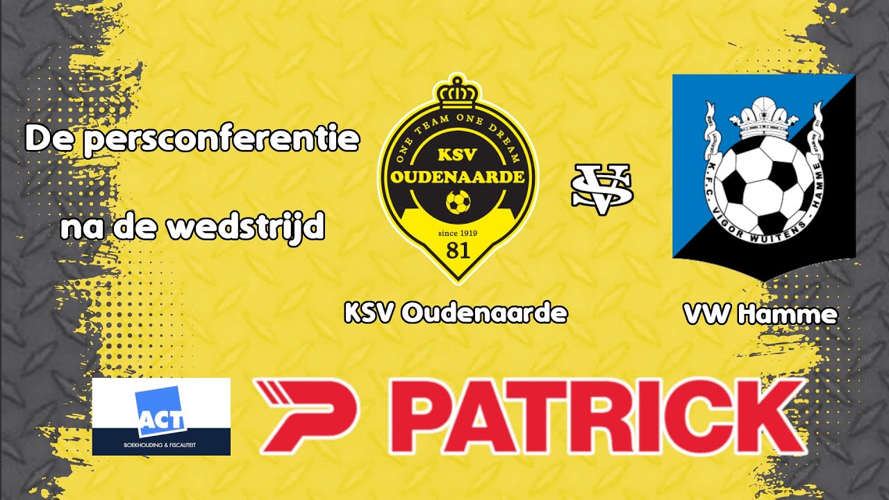 De persconferentie na de wedstrijd KSV Oudenaarde - KFC VW Hamme