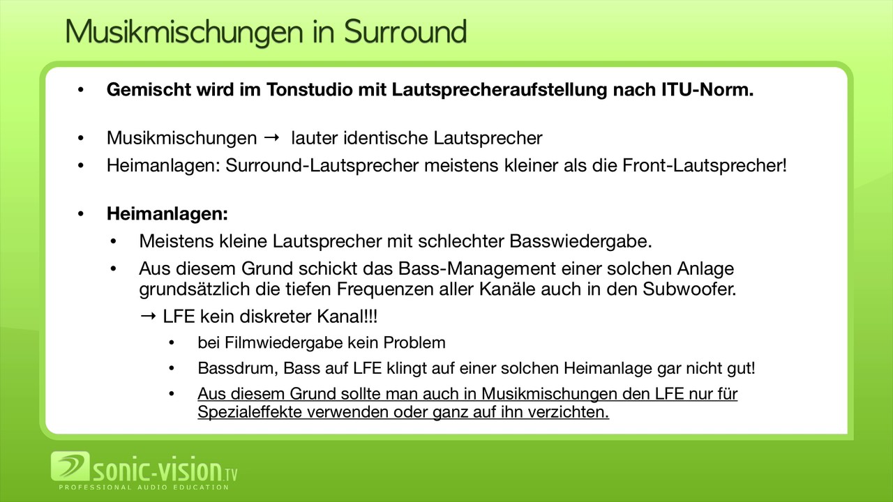 22.12 Surround mischen