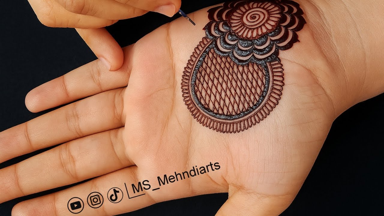 Front hand mehndi design | Arabic henna| Floral mehndi design| Beautiful mehndi #henna
