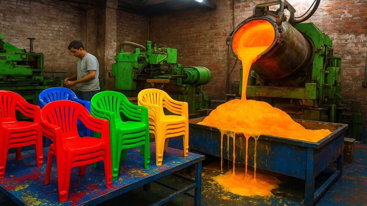 Unbelievable Recycling! How Millions of Plastic Bags Are Transformed into New Plastic Chairs