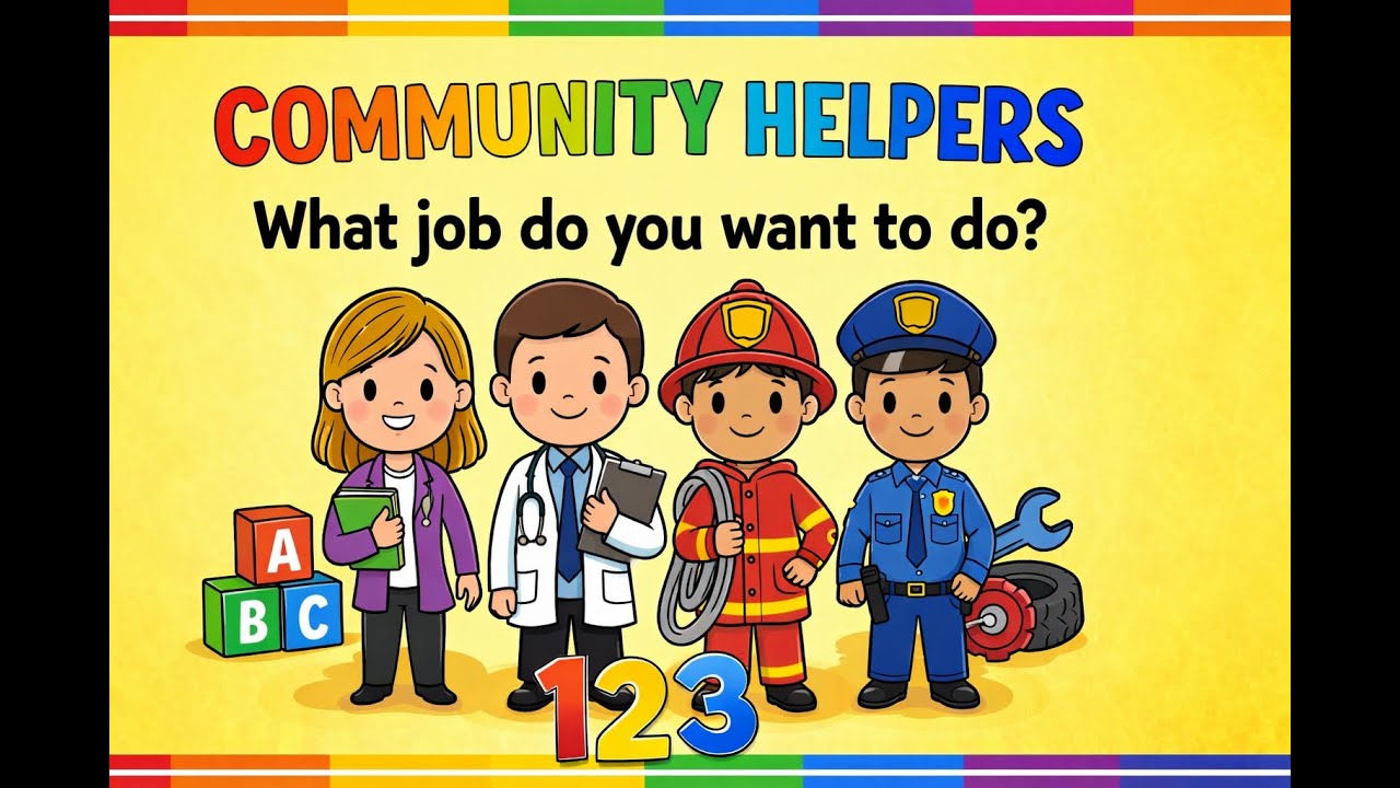 Community Helpers for Kids | People Who Help Us | Our Helpers Names | Kindergarten Learning