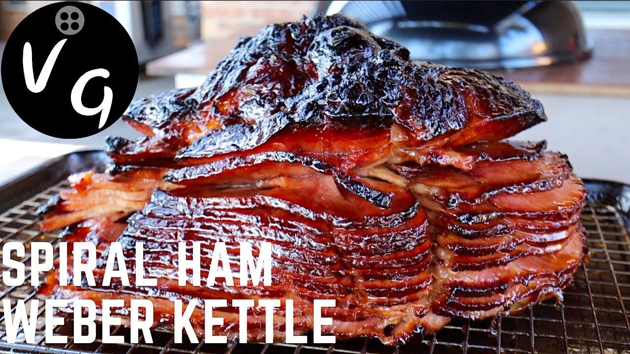 Spiral Sliced Ham on the Weber Kettle