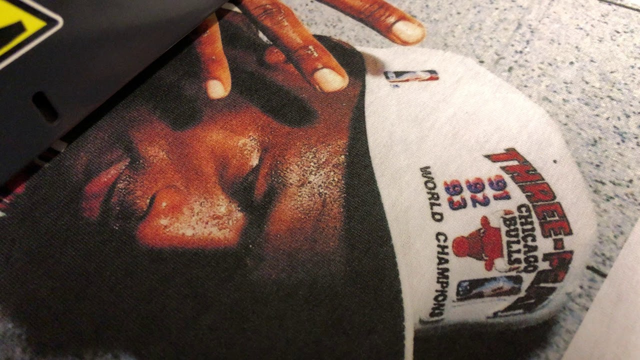 Brother GT3 DTG printing Micheal Jordan t-shirt