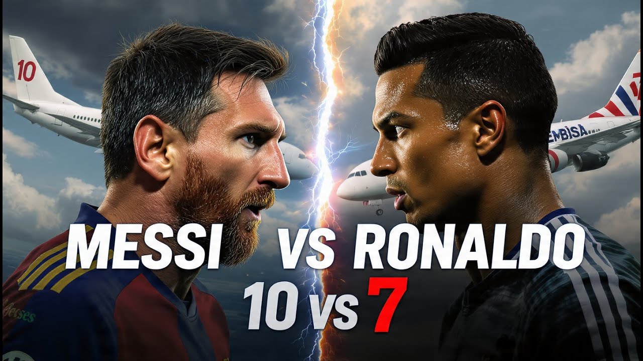 🔥 Messi vs Ronaldo in the Sky ✈️ Airplane Race 10 vs 7