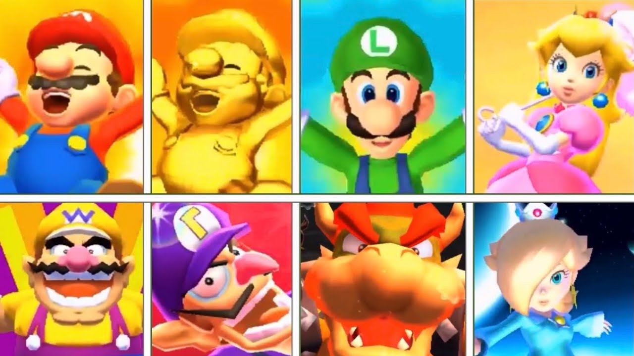 Mario Golf: World Tour - All Birdie Character Animations