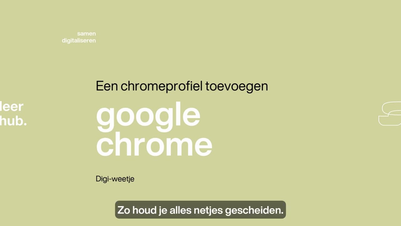 Chromeprofiel toevoegen