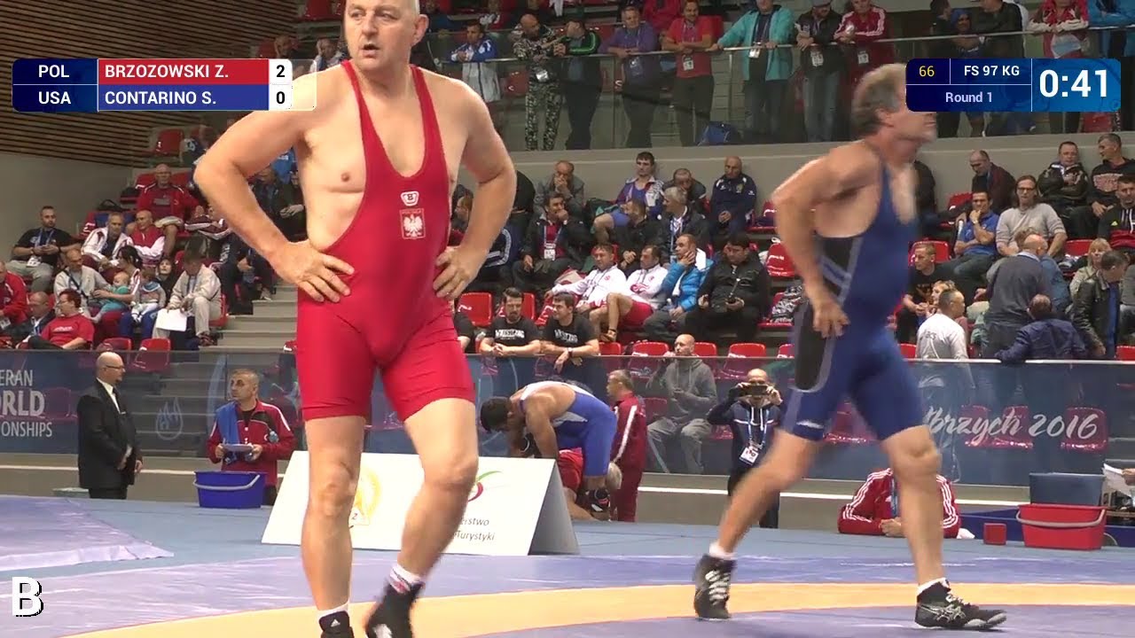 Round 1 FS - 97 kg: Z. BRZOZOWSKI (POL) df. S. CONTARINO (USA) by TF, 13-3