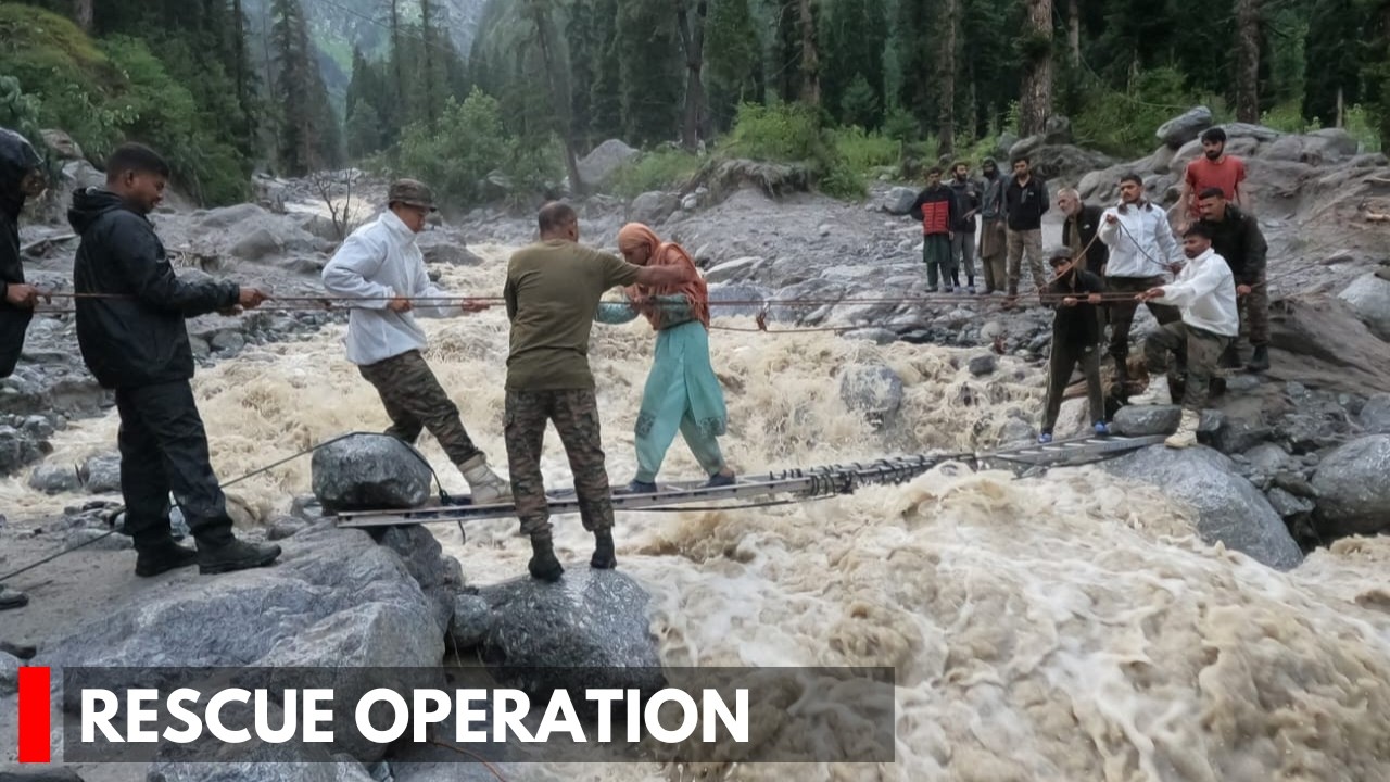 Baramulla: Indian Army Rescues Villagers Marooned by Flash Floods in Boniyar